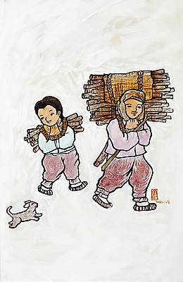 JPG 나무 동물 한마리 한국문화 한국전통 전통 남자 반려견 전통문화 문화 아들 백그라운드 농업 일러스트 가족 수채화 미술 사람 성인 두명 반려동물 농사 운송업 자녀 운반 아빠 개 강아지 농부 한복 장작 나무꾼 시화 그림 지게 옛날 남자만 성인남자만 성인만 국내일러스트 식물 직업 1 동양문화 산업 포유류 관계 문화예술 한국 전통의상 파일형식