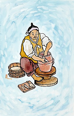 JPG 직업 한국문화 한국전통 전통 남자 전통문화 문화 백그라운드 일러스트 수채화 미술 한명 사람 앉기 성인 도구 항아리 도자기 한복 도자기공예 공예 시화 그림 전통공예 만들기 민속공예 나무통 장인 도예가 물레 옛날 남자만 남자한명만 성인남자만 성인만 국내일러스트 1 동양문화 모션 문화예술 한국 통 취미 전통의상 파일형식