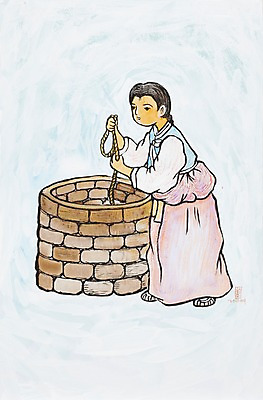 JPG 한국문화 한국전통 전통 여자 전통문화 문화 밧줄 줄 백그라운드 일러스트 수채화 한국 미술 한명 사람 성인 한복 시화 그림 우물 두레박 물긷기 아낙 아낙네 여자만 여자한명만 성인여자만 성인만 국내일러스트 1 동양문화 아시아 문화예술 전통의상 파일형식