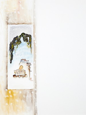 JPG 남자 백그라운드 일러스트 가정 가족 수채화 산 주택 미술 한명 사람 앉기 성인 공백 아빠 신문읽기 시화 그림 남자만 남자한명만 성인남자만 성인만 국내일러스트 1 관계 모션 문화예술 건물 읽기 파일형식