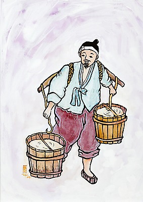 JPG 한국문화 한국전통 전통 남자 전통문화 문화 백그라운드 이동 일러스트 수채화 한국 미술 한명 사람 성인 물 운송업 운반 아빠 한복 물통 시화 배송 그림 지게 나무통 물긷기 옛날 남자만 남자한명만 성인남자만 성인만 국내일러스트 자연요소 1 동양문화 산업 아시아 컨셉 가족 문화예술 통 전통의상 파일형식