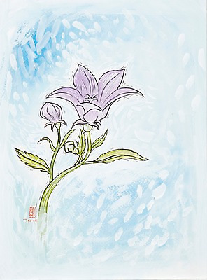 JPG 식물 꽃 화초 컬러 백그라운드 잎 일러스트 자연 수채화 미술 사람없음 보라색 시화 그림 국내일러스트 문화예술 생태계 파일형식