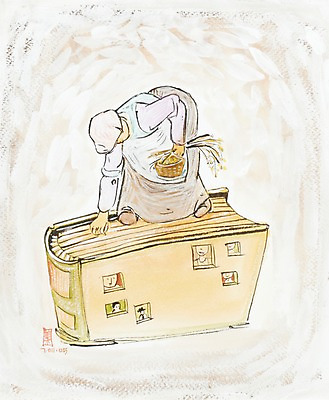 JPG 계절 여자 백그라운드 컨셉 일러스트 수채화 미술 사람 책 독서 가을 시화 그림 아줌마 이삭 명화 이삭줍기 여자만 가을배경 국내일러스트 중년 문화예술 주부 파일형식 줍기 가을_계절