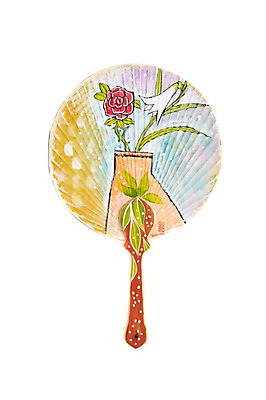 JPG 식물 꽃 화초 백그라운드 잎 일러스트 수채화 미술 사람없음 장미 꽃병 부채 백합 두송이 시화 그림 국내일러스트 2 문화예술 파일형식