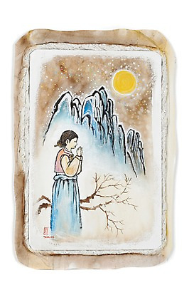 JPG 나무 식물 여자 종이 백그라운드 일러스트 엄마 수채화 산 미술 한명 사람 성인 부모 희망 보름달 달 기도 나뭇가지 달밤 야간 저녁 한복 시화 그림 소원 여자만 여자한명만 성인여자만 성인만 국내일러스트 자연요소 1 한국전통 감정 가족 문화예술 전통의상 파일형식