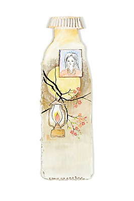 JPG 나무 식물 여자 꽃 종이 백그라운드 일러스트 조명 수채화 꽃나무 미술 한명 사람 보름달 달 나뭇가지 등불 램프 달밤 병 야간 저녁 시화 그림 여자만 여자한명만 국내일러스트 자연요소 1 식기 문화예술 파일형식