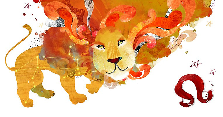 PSD 동물 척추동물 기호 별 컬러 일러스트 포유류 사람없음 갈색 주황색 별자리 사자 신비 사자자리 별자리기호 국내일러스트 자연요소 문자 컨셉 파일형식