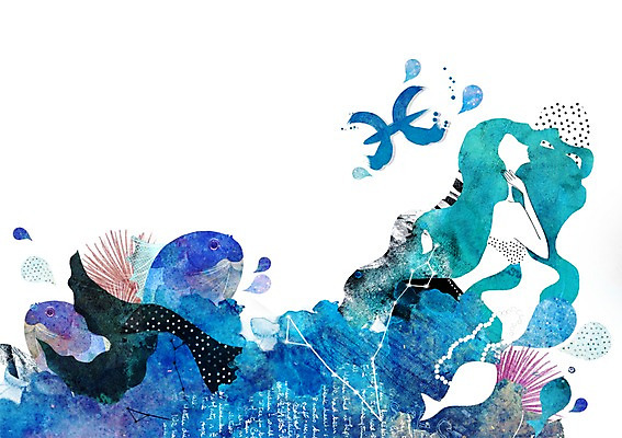 PSD 기호 여자 실루엣 일러스트 조개 어류 한명 파란색 별자리 물방울 신비 진주목걸이 물고기자리 인어공주 인어 진주조개 여자한명만 국내일러스트 문자 1 컬러 컨셉 목걸이 동화 어패류 촬영기법 사람 수중동물 공주님 진주_보석 여자만 파일형식