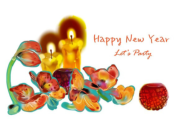 PSD 식물 알파벳 영어 꽃 백그라운드 꽃무늬 일러스트 초 촛불 불 새해 이벤트 사람없음 파티 축제 새해인사 인사 우아함 해피뉴이어 신년파티 국내일러스트 자연요소 문자 컨셉 무늬 예절 파일형식