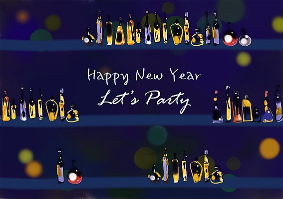 PSD 알파벳 영어 백그라운드 일러스트 술병 조명 새해 선반 이벤트 사람없음 빛 파티 와인 축제 전시 새해인사 인사 원형 우아함 병 샴페인 와인병 보케 일렬 해피뉴이어 신년파티 샴페인병 국내일러스트 도형 문자 식기 가구 컨셉 병_용기 주류 예절 파일형식