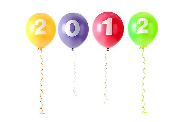 포토 JPG 스튜디오촬영 리본 새해 실내 누끼 이벤트 사람없음 장식 컬러풀 숫자 파티 끈 오브젝트 이벤트용품 파티용품 풍선 2012년 국내포토 문자 컬러 내부 연도 파일형식