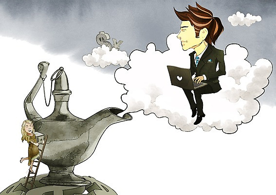 PSD 구름 여자 남자 일러스트 비즈니스 사다리 미소 웃음 사람 성인 두명 30대 경제 노트북 달러 램프 비즈니스맨 화폐기호 엔 금융비즈니스 단위 장년만 성인만 국내일러스트 자연요소 기호 돈 조명 표정 장년 금융 전자제품 도구 직장인 화폐 파일형식