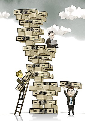 PSD 구름 남자 일러스트 비즈니스 사다리 하늘 미소 웃음 사람 여러명 성인 30대 경제 장난감 쌓기 탑 비즈니스맨 금융비즈니스 보드게임 젠가 남자만 성인남자만 장년만 장년남자만 성인만 국내일러스트 자연요소 건축물 다수 모션 놀이 표정 장년 금융 놀이용품 도구 직장인 파일형식