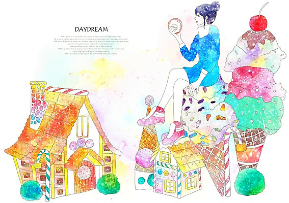 모양 PSD 여자 여유 백그라운드 일러스트 상상 휴식 아이스크림 디저트 주택 상상일러스트 한명 사람 20대 성인 판타지 과자 과자집 여자만 여자한명만 성인여자만 청년만 청년여자만 성인한명만 청년여자한명만 성인여자한명만 성인만 국내일러스트 1 감정 음식 컨셉 청년 건물 파일형식