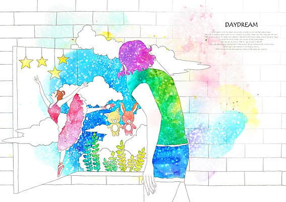 PSD 식물 동물 구름 여자 별 여유 벽 백그라운드 잎 일러스트 상상 하늘 휴식 상상일러스트 사람 성인 두명 판타지 문 춤 발레 발레리나 발레동작 여자만 성인여자만 성인만 국내일러스트 자연요소 감정 포즈 컨셉 문화예술 파일형식