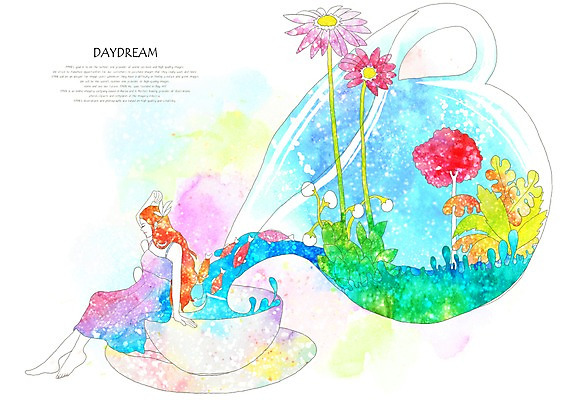 PSD 식물 여자 꽃 여유 백그라운드 잎 꽃밭 일러스트 상상 주전자 휴식 잔 상상일러스트 한명 사람 20대 성인 컵 물 판타지 항아리 컵받침 받침대 여자만 여자한명만 성인여자만 청년만 청년여자만 성인한명만 청년여자한명만 성인여자한명만 성인만 국내일러스트 자연요소 1 식기 감정 컨셉 주방용품 청년 도자기 파일형식