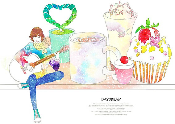 PSD 여자 화분 여유 커피 악기 음악 음식 백그라운드 연주 일러스트 상상 휴식 디저트 잔 선반 상상일러스트 한명 사람 성인 컵 판타지 케이크 음악가 기타 차 통기타 컵케이크 여자만 여자한명만 성인여자만 성인만 국내일러스트 직업 1 식기 감정 음료 가구 컨셉 현악기 문화예술 파일형식
