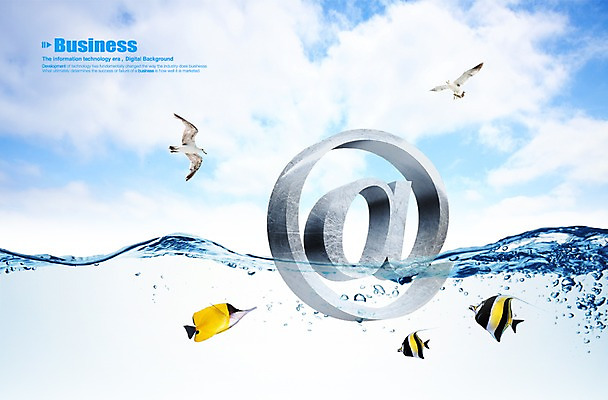 동물 구름 편집 편집이미지 기호 바다 갈매기 조류 하늘 어류 사람없음 물 3D 열대어 골뱅이기호 편집3D 자연요소 문자 수중동물 디지털합성