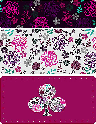 EPS 모양 식물 문양 디자인 꽃잎 꽃 줄기 백그라운드 잎 무늬 꽃무늬 패턴 꽃백그라운드 일러스트 사람없음 세트 컬러풀 물방울무늬 클로버 세잎클로버 국내일러스트 컬러 파일형식 벡터