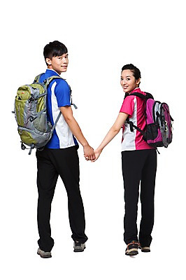 포토 JPG 스튜디오촬영 전신 해외기획촬영 라이프스타일 커플 여자 남자 가방 2011년중국 배낭 레저용품 레저 실내 건강 아웃도어 서기 미소 웃음 누끼 사람 동양인 20대 성인 취미 두명 뒷모습 레포츠 운동 중국인 건강관리 손잡기 등산 트래킹 뒤돌아보기 등산복 등산용품 등산화 청년만 성인만 국내포토 외국인 잡화 옷 뷰포인트 신발 관계 모션 표정 관리 인종 청년 내부 생활 레포츠용품 파일형식