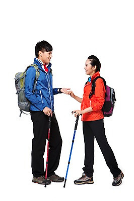 포토 JPG 스튜디오촬영 전신 해외기획촬영 라이프스타일 커플 여자 남자 가방 2011년중국 배낭 지팡이 레저용품 레저 실내 건강 아웃도어 서기 미소 웃음 누끼 사람 동양인 20대 성인 취미 두명 옆모습 레포츠 운동 중국인 마주보기 건강관리 손잡기 등산 트래킹 등산복 등산용품 등산화 청년만 성인만 국내포토 외국인 잡화 옷 뷰포인트 신발 관계 모션 표정 관리 인종 청년 내부 생활 레포츠용품 파일형식