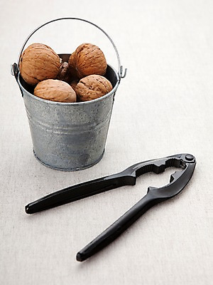 포토 JPG 스튜디오촬영 열매 음식 식재료 실내 통 사람없음 농작물 금속 여러개 견과류 껍질 기구 도구 공구 철 양동이 담기 호두 정월대보름 부럼 호두망치 국내포토 식물 명절 다수 농업 모션 재질 주방용품 내부 파일형식