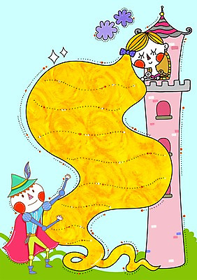 PSD 식물 템플릿 여자 남자 꽃잎 꽃 리본 잎 꽃무늬 이야기 두명 머리카락 머리 성 망토 편지 편지지 레터폼 라푼젤 왕자 이미지템플릿 건축물 무늬 동화 사람 신체부위 공주님 파일형식