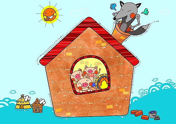 PSD 동물 템플릿 동화 주택 이야기 굴뚝 미소 웃음 사람없음 태양 돼지 모닥불 편지 편지지 레터폼 늑대 아기돼지삼형제 이미지템플릿 자연요소 포유류 불 표정 건물 파일형식