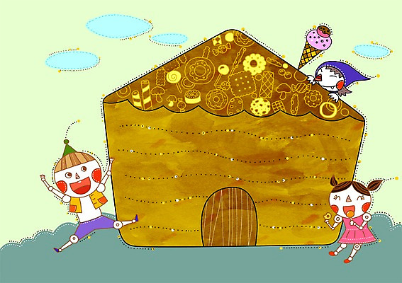 모양 PSD 구름 템플릿 여자 남자 동화 아이스크림 디저트 주택 사탕 이야기 미소 웃음 세명 과자 편지 편지지 레터폼 마녀 과자집 헨젤과그레텔 이미지템플릿 자연요소 음식 표정 사람 건물 파일형식