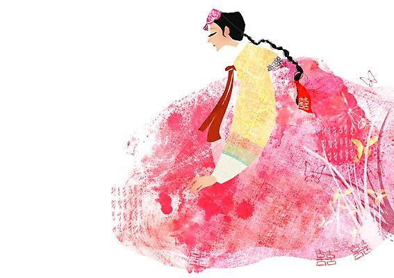 전신 PSD 식물 동물 문자 한국문화 한국전통 전통 여자 꽃 화초 나비 곤충 일러스트 숙이기 고개숙이기 한명 사람 앉기 성인 예절 인사 절 화려 우아함 무릎꿇기 전통의상 한복 댕기머리 여자만 여자한명만 성인여자만 성인만 국내일러스트 1 동양문화 헤어스타일 포즈 컨셉 모션 한국 파일형식