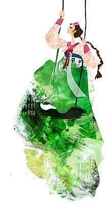 전신 PSD 문자 한국문화 한국전통 전통 여자 일러스트 한명 서기 사람 성인 화려 우아함 전통의상 한복 그네 댕기머리 그네타기 그네뛰기 여자만 여자한명만 성인여자만 성인만 국내일러스트 1 동양문화 헤어스타일 컨셉 모션 놀이 한국 전통놀이 파일형식