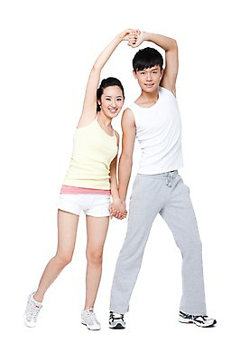 포토 JPG 스튜디오촬영 전신 외국인 해외기획촬영 라이프스타일 커플 여자 남자 한쌍 포즈 운동화 2011년중국 반바지 실내 건강 서기 미소 웃음 누끼 사람 동양인 20대 성인 두명 앞모습 운동복 민소매 운동 중국인 손들기 건강관리 손잡기 헬스 스트레칭 팔운동 체조 커플체조 청년만 성인만 국내포토 옷 뷰포인트 신발 상의 바지 관계 모션 표정 관리 인종 청년 내부 생활 파일형식