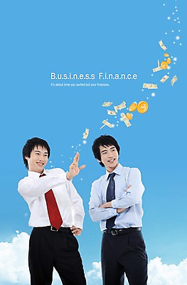 PSD 구름 편집이미지 응시 남자 허리손 지폐 돈 비즈니스 넥타이 서기 미소 웃음 사람 동양인 정장 손짓 20대 성인 두명 금융 경제 팔짱 달러 동전 한국인 비즈니스맨 남자만 성인남자만 청년만 청년남자만 성인만 이미지편집 자연요소 시선 잡화 옷 포즈 모션 표정 인종 청년 직장인 재산 파일형식