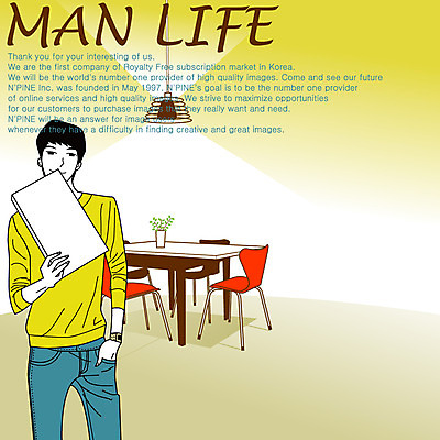 EPS 라이프스타일 남자 화분 맨라이프 포즈 의자 일러스트 탁자 조명 한명 서기 미소 웃음 사람 20대 청년 성인 라이프 식당 청바지 메뉴판 주문 남성라이프 남자만 남자한명만 성인남자만 청년만 청년남자만 청년남자한명만 성인한명만 성인남자한명만 성인만 국내일러스트 1 가구 바지 모션 표정 생활 상점 파일형식 벡터