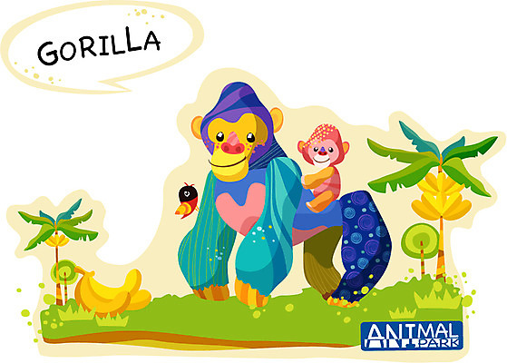 EPS 나무 식물 동물 척추동물 캐릭터 문양 육지동물 알파벳 영어 새끼 동물캐릭터 말풍선 두마리 무늬 패턴 과일 일러스트 포유류 조류 바나나 애니멀프린트 틀 사람없음 컬러풀 물방울무늬 원형 어미 열대과일 고릴라 일러캐릭터 도형 문자 컬러 2 파일형식 벡터