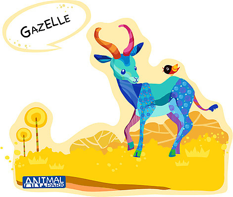 EPS 나무 식물 동물 척추동물 캐릭터 한마리 문양 육지동물 알파벳 영어 동물캐릭터 말풍선 무늬 패턴 일러스트 포유류 조류 애니멀프린트 틀 초원 사람없음 컬러풀 물방울무늬 원형 가젤 일러캐릭터 도형 문자 1 컬러 파일형식 벡터