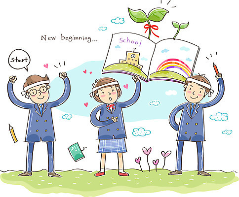 전신 식물 구름 학생 여학생 여자 남자 교복 남학생 무지개 일러스트 학교 새출발 새로움 희망프로젝트 서기 미소 웃음 사람 손짓 여러명 책 필기구 연필 새싹 희망 꿈 자신감 결심 사회이슈 시작 수험생 긍정 새출발프로젝트 십대만 국내일러스트 AI파일 자연요소 옷 교육 감정 다수 컨셉 모션 고등학생 문구용품 학용품 표정 출발 파일형식 벡터