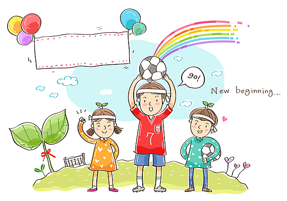 전신 식물 구름 배너템플릿 여자 남자 어린이 무지개 유니폼 일러스트 축구공 공 새출발 새로움 축구선수 운동선수 희망프로젝트 서기 미소 웃음 사람 손짓 소녀 소년 여러명 성인 새싹 축구 희망 꿈 현수막 자신감 사회이슈 시작 긍정 풍선 새출발프로젝트 월드싸커 국내일러스트 AI파일 자연요소 템플릿 배너 옷 감정 스포츠 다수 컨셉 축구용품 모션 표정 구기 출발 파일형식 벡터