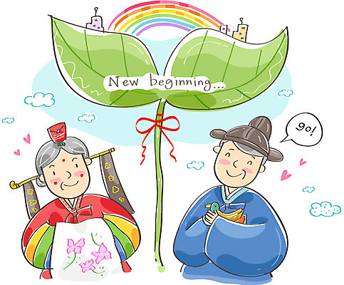 식물 구름 부부 커플 여자 할아버지 노년 남자 할머니 결혼 무지개 일러스트 결혼식 새출발 새로움 희망프로젝트 서기 미소 웃음 사람 상반신 성인 두명 새싹 노부부 희망 황혼 꿈 자신감 전통의상 한복 사회이슈 전통혼례 시작 긍정 비녀 족두리 리마인드웨딩 새출발프로젝트 혼례복 예복 관모 관복 녹원삼 활옷 노인만 성인만 국내일러스트 AI파일 자연요소 한국전통 전통 옷 감정 컨셉 관계 모션 전통소품 표정 이벤트 일몰 전통의례 출발 파일형식 벡터 헤어액세사리