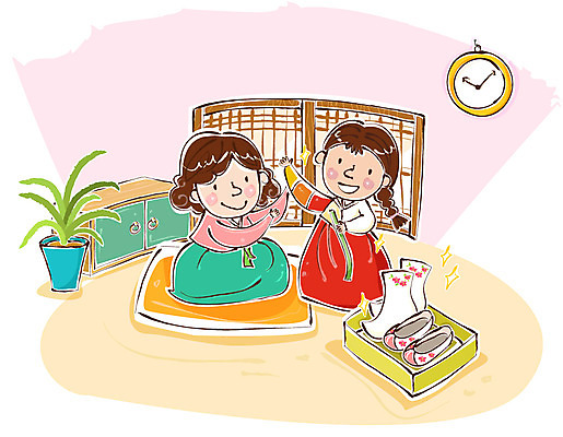 전신 식물 한국문화 한국전통 전통 여자 명절 딸 행복 화분 어린이 시계 신발 일러스트 모녀 엄마 함께함 방석 서기 미소 웃음 사람 앉기 소녀 성인 두명 10대 상자 부모 설날 문 화목 자녀 시간 전통의상 한복 벽시계 서랍장 버선 새옷 설빔 장지문 여자만 국내일러스트 AI파일 동양문화 옷 기념일 감정 가구 컨셉 가족 모션 청소년 양말 전통소품 한국 표정 파일형식 벡터