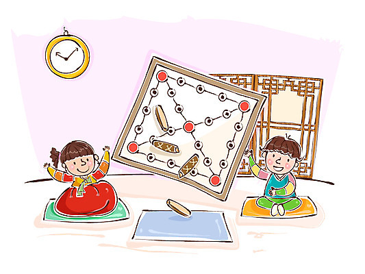 전신 한국문화 한국전통 전통 여자 명절 남자 행복 어린이 시계 일러스트 함께함 방석 미소 웃음 사람 앉기 손짓 소녀 소년 두명 10대 설날 문 전통놀이 화목 시간 윷 윷놀이 전통의상 한복 벽시계 윷판 장지문 십대만 국내일러스트 AI파일 동양문화 기념일 감정 컨셉 모션 청소년 놀이 한국 표정 파일형식 벡터