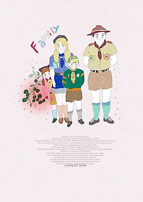 전신 PSD 식물 옷 여자 남자 딸 행복 아들 어린이 잎 일러스트 가족 엄마 함께함 서기 미소 웃음 사람 소녀 소년 여러명 성인 부모 화목 다정 자녀 아빠 보이스카우트 국내일러스트 감정 다수 컨셉 관계 모션 표정 파일형식