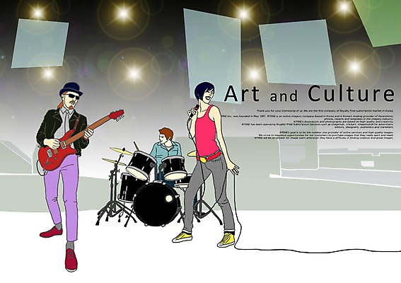 전신 PSD 모자 여자 남자 문화 예술 음악 연주 일러스트 문화예술 서기 미소 웃음 사람 앉기 여러명 성인 선글라스 공연 기타 밴드 마이크 즐거움 그림 드럼 열정 기타리스트 퍼포먼스 로큰롤 드러머 보컬 성인만 국내일러스트 잡화 감정 안경 음향기기 다수 모션 현악기 타악기 표정 이벤트 연주자 파일형식