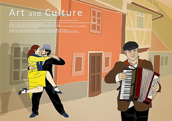 전신 PSD 모자 여자 남자 유럽 문화 길 예술 악기 음악 연주 일러스트 창문 문화예술 거리 서기 미소 웃음 사람 빌딩 여러명 상반신 성인 건물 문 공연 연주자 음악가 댄서 춤 골목길 즐거움 그림 열정 아코디언 거리공연 탱고 성인만 국내일러스트 직업 건축물 잡화 감정 나라 다수 모션 표정 이벤트 건반악기 파일형식