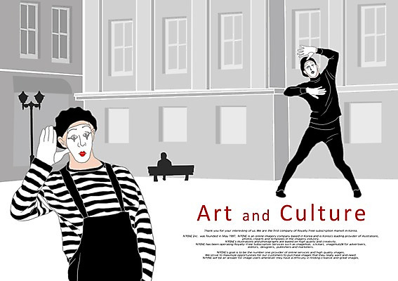 전신 PSD 남자 문화 예술 포즈 일러스트 창문 문화예술 거리 가면 서기 사람 손짓 빌딩 상반신 성인 두명 건물 공연 광대 피에로 마임 즐거움 그림 열정 퍼포먼스 거리공연 길거리공연 남자만 성인남자만 성인만 국내일러스트 건축물 감정 모션 이벤트 파일형식