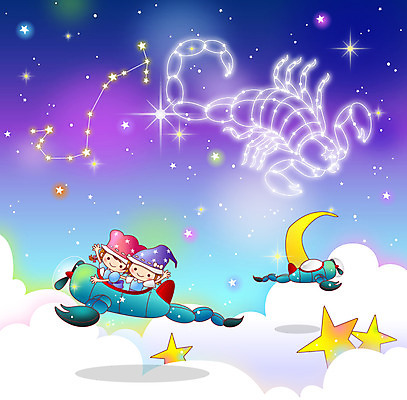 구름 여자 남자 별 어린이 백그라운드 일러스트 밤하늘 비행기 미소 웃음 사람 소녀 소년 두명 별자리 달 비행 초승달 전갈 전갈자리 어린이만 국내일러스트 AI파일 자연요소 절지류 항공교통 하늘 대중교통 표정 야간 파일형식 벡터