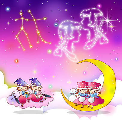 구름 여자 남자 별 어린이 백그라운드 일러스트 밤하늘 선물 미소 웃음 사람 소녀 소년 여러명 선물상자 별자리 달 초승달 러브레터 편지 쌍둥이 쌍둥이자리 솜사탕 어린이만 국내일러스트 AI파일 자연요소 다수 가족 하늘 디저트 표정 상자 야간 파일형식 벡터