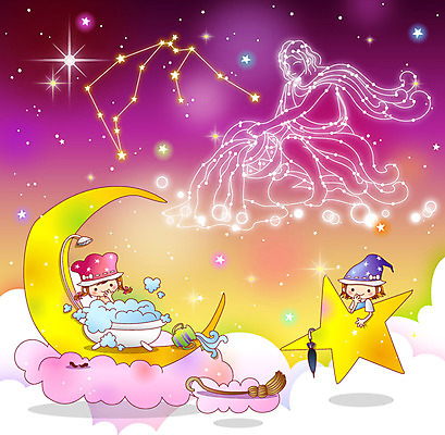 구름 여자 남자 별 어린이 백그라운드 일러스트 우산 밤하늘 욕조 미소 웃음 사람 소녀 소년 두명 목욕 거품 별자리 달 초승달 빗자루 물병 거품목욕 물병자리 어린이만 국내일러스트 AI파일 자연요소 하늘 표정 청결 야간 청소도구 물통 파일형식 벡터