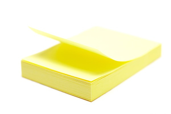 포토 JPG 스튜디오촬영 종이 컬러 문구용품 학용품 실내 누끼 사람없음 노란색 사무용품 기록 메모지 오브젝트 포스트잇 말린_둥글게 국내포토 컨셉 내부 파일형식