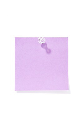 포토 JPG 스튜디오촬영 종이 컬러 문구용품 학용품 실내 그림자 누끼 사람없음 한개 사무용품 보라색 쪽지 기록 메모지 압정 오브젝트 포스트잇 한장 국내포토 1 내부 파일형식